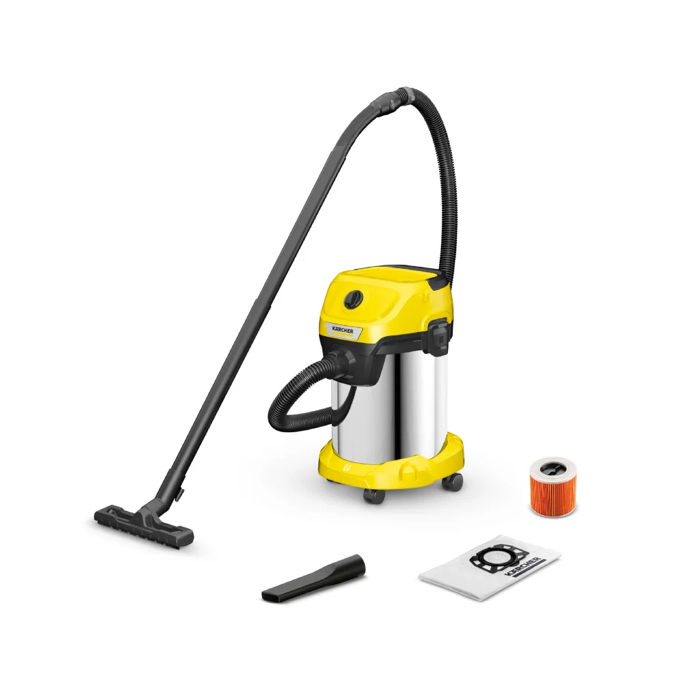 ΣΚΟΥΠΑ ΥΓΡΗΣ ΚΑΙ ΞΗΡΗΣ ΑΝΑΡΡΟΦΗΣΗΣ WD3 S V-19/4/20 KARCHER ΜΕΤΑΛΛΙΚΗ WD 3 S V-19/4/20