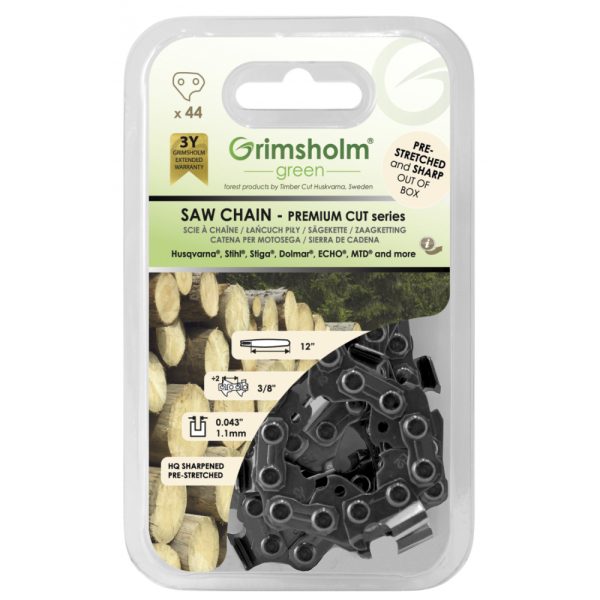 ΑΛΥΣΙΔΑ GRIMSHOLM PREMIUM CUT 3/8″ 1,1mm 044 ΟΔΗΓΟΙ GS802