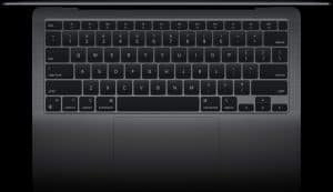 MACBOOK AIR Apple 13" M1 Chip8-core CPU16-core Neural Engine7-core GPU8GB unified 256GB SSD