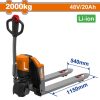 ΠΑΛΕΤΟΦΟΡΟ ΗΛΕΚΤΡΙΚΟ WADFOW 2.000Kg / Li-ion 48V-20Ah WNHLR20