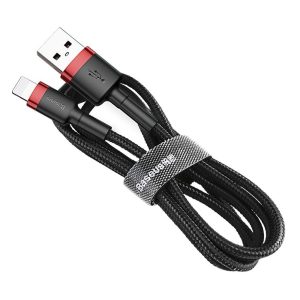 ΚΑΛΩΔΙΟ BASEUS CAFULE BRAIDED USB 2.0/Lightning 1,5A-2m ΜΑΥΡΟ-ΚΟΚΚΙΝΟ ΚΑΛΩΔΙΟ BASEUS CAFULE BRAIDED USB 2.0/Lightning 1,5A-2m ΜΑΥΡΟ-ΚΟΚΚΙΝΟ