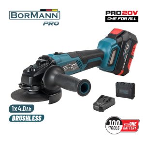 ΤΡΟΧΟΣ ΓΩΝΙΑΚΟΣ BORMANN ΒΒΡ5130 BRUSHLESS 20V LI-ION Φ125mm 10000rpm 1x4ah ΜΕ ΒΑΛΙΤΣΑ