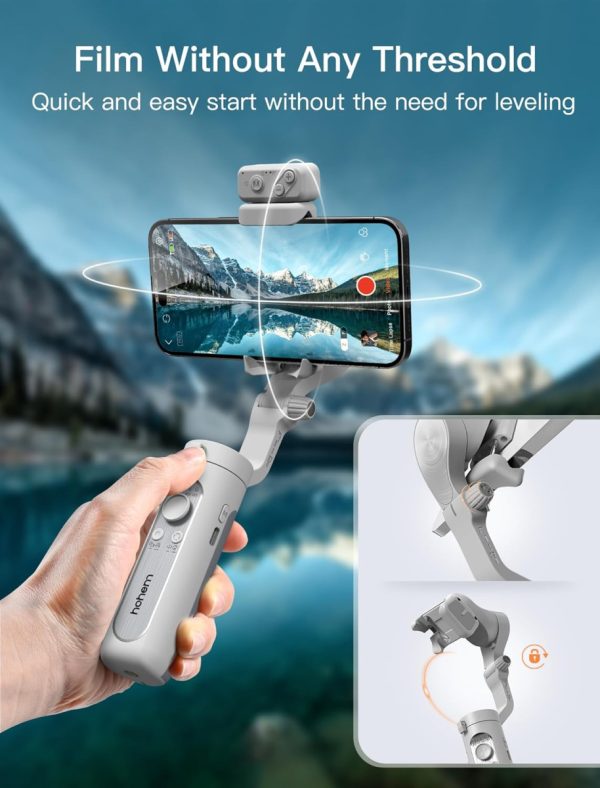 Hohem Phone Gimbal Stabilizer iSteady XE 3-axis smartphone gimbal (Black) 71Ib0ZNeM2L._AC_SL1500_