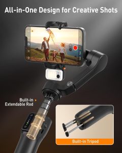 Hohem Gimbal iSteady V3 Foldable Smartphone Stabilizer (Black)