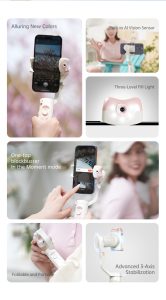 Hohem iSteady V2S Kit 3-axis smartphone gimbal with AI sensor (Black)