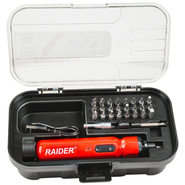 RAIDER Δραπανοκατσάβιδο 3,6V 1,5Ah με 26 εξαρτήματα RD-CSC05 031129 031129