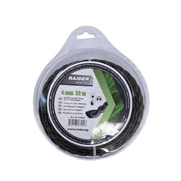 RAIDER Μεσινέζα στριφτή μαύρη 4,0mm-32m – 110250 05-3111