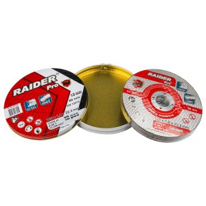 RAIDER Τροχός κοπής inox A60T 125*1.0*22.2mm σε μεταλικό κουτί 160158 (τιμή/τεμ)
