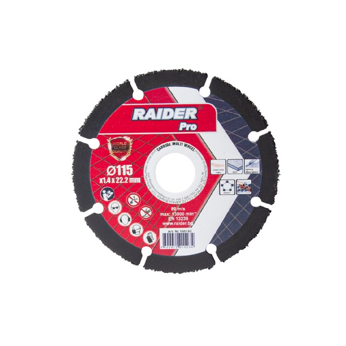 RAIDER Τροχός κοπής carbide 115×1,4mm 160153 160153