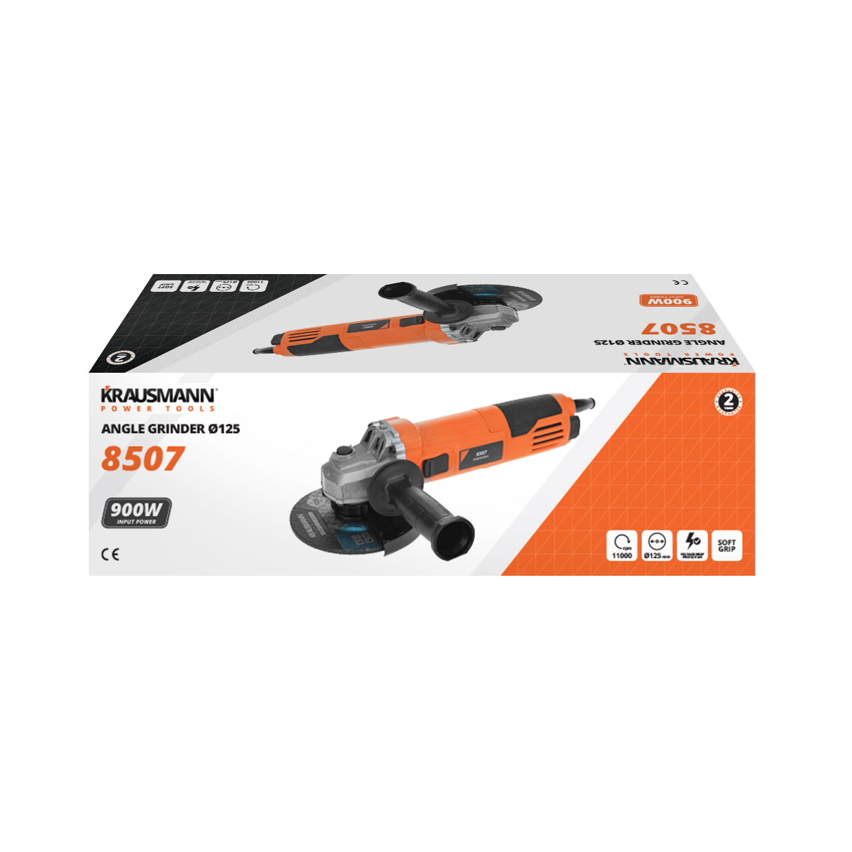 ΓΩΝΙΑΚΟΣ ΤΡΟΧΟΣ KRAUSMANN 125MM/900W(8507) 72620 72620-1