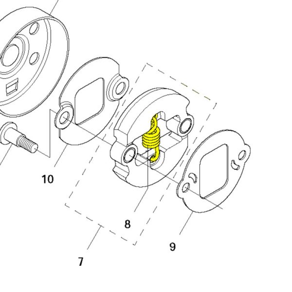 ΕΛΑΤΗΡΙΟ ΣΥΜΠΛΕΚΤΗ ΓΝΗΣΙΟ ΓΙΑ HUSQVARNA 135R-241R-333R-335RX-535RX-BC2235 537427201
