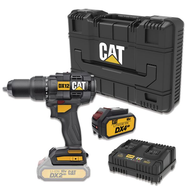 ΔΡΑΠΑΝΟΚΑΤΣΑΒΙΔΟ ΚΡΟΥΣΤΙΚΟ CAT DX12B ΚΑΣΕΤΙΝΑ+ΔΩΡΟ ΜΠΑΤΑΡΙΑ 4.0ah DXB4+-30% ΔΙΠΛΟ ΦΟΡΤΙΣΤΗ DXC42 02-4098
