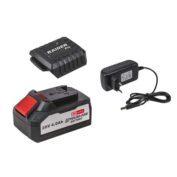 RAIDER R20 Φορτιστής & μπαταρία Li-ion 20V 4Ah RDP-R20 032134 10-6462