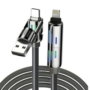 HYPERLOQ NEOCABLE ΚΑΛΩΔΙΟ ΦΟΡΤΙΣΤΗΣ 1,2Μ 4-IN-1 240W ΓΚΡΙ