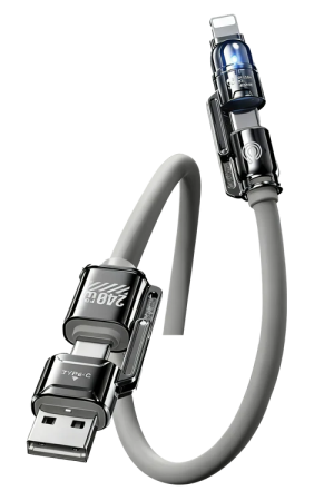 HYPERLOQ NEOCABLE PRO ΚΑΛΩΔΙΟ ΦΟΡΤΙΣΤΗΣ 1,2Μ 4-IN-1 240W ΓΚΡΙ