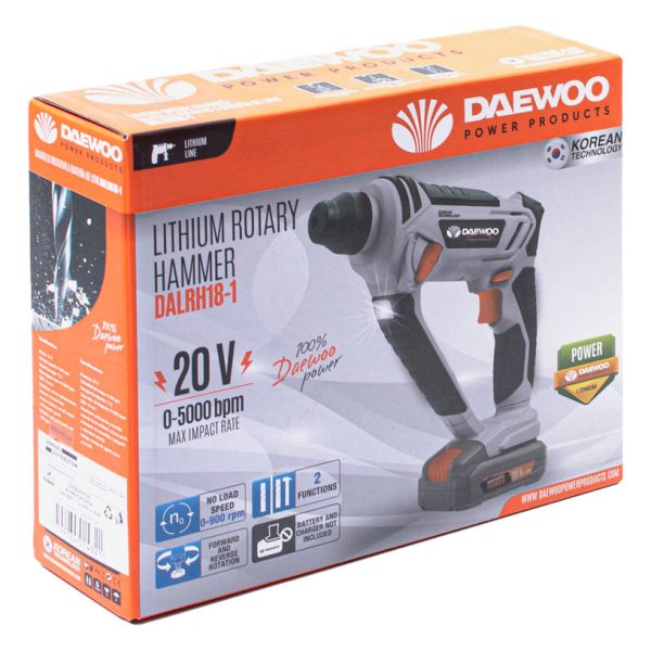 ΠΙΣΤΟΛΕΤΟ ΠΕΡΙΣΤΡΟΦΙΚΟ DAEWOO DALRH18-1 20V ΜΠΑΤΑΡΙΑΣ SOLO ΣΚΕΤΟ Daewoo DALRH18-1-9