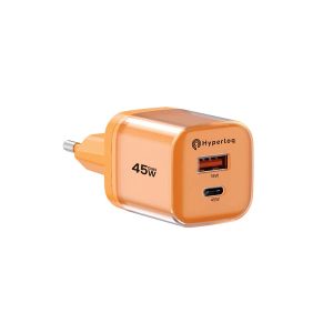 HYPERLOQ NEOCHARGER ΦΟΡΤΙΣΤΗΣ USB - TYPE C 45W ΠΟΡΤΟΚΑΛΙ