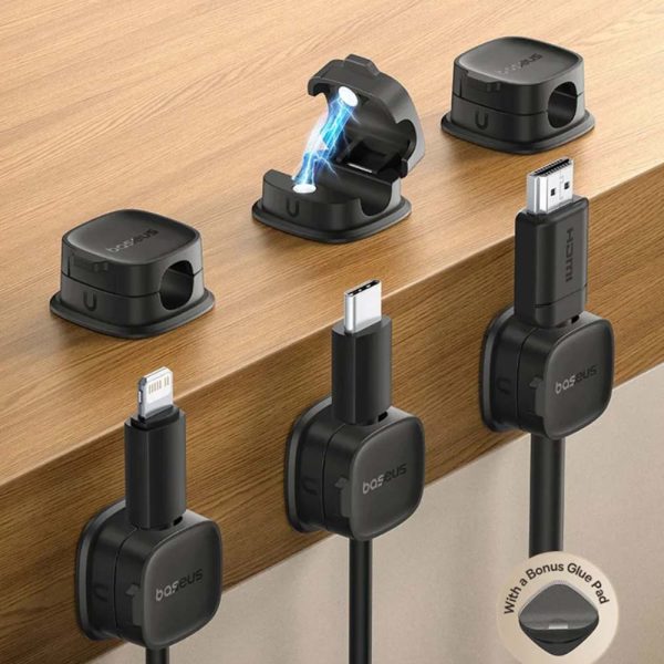 ΣΕΤ ΟΡΓΑΝΩΣΗΣ ΚΑΛΩΔΙΩΝ Baseus Lite Series Magnetic 3 ΤΜΧ Μαύρο 6932172668037-1