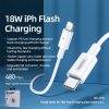 ΚΑΛΩΔΙΟ Remax RC-175i Marlik Series PD30W|Fast Charge Type-C to Lightning 1m Λευκό 6972174158617-1